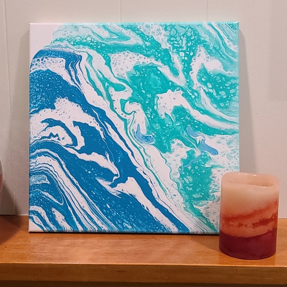 12"x12" HANDMADE PAINT POUR - Picture 1 of 3